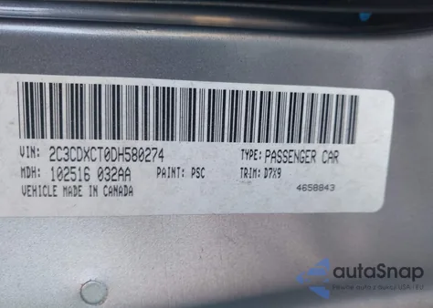 2013 Dodge Charger R/T from USA, damaged, VIN 2C3CDXCT0DH580274